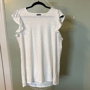 Torrid White Eyelet Tank Top
